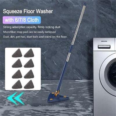 Triangle Squeeze Floor Cleaning Mop Rotatable Windows