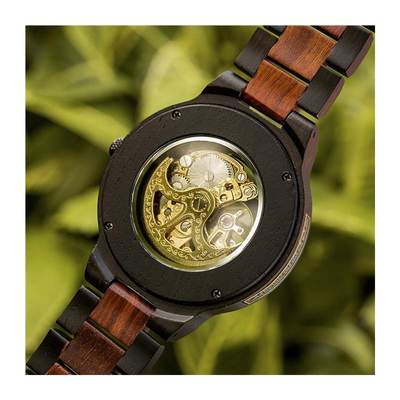 Wooden Automatic Mechanical Watch Men Wristwatch BOBO BIRD T