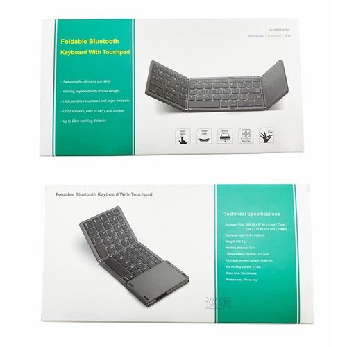 Portable Folding Bluetooth Mini Keyboard Foldable Wireless K