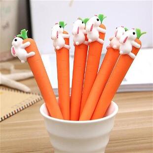 Cute Rabbit Carrot Gel Pen Cute 0.5mm black Ink Neutral Pen