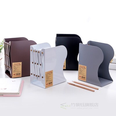 Retractable Foldable Adjustable Bookshelf Bookends Iron Holl