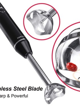 3-in-1 Immersion Hand Stick Blender Mixer 300W 2 Speeds Elec