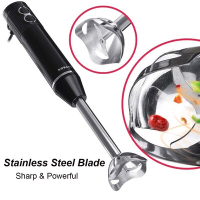 3-in-1 Immersion Hand Stick Blender Mixer 300W 2 Speeds Elec