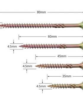 100Pcs 35/45/60/80mm Woodworking Pocket Hole Screws T25 Torx