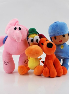 4pcs/lot 20 26cm Pocoyo Plush Elly Elephants plush Pato duc