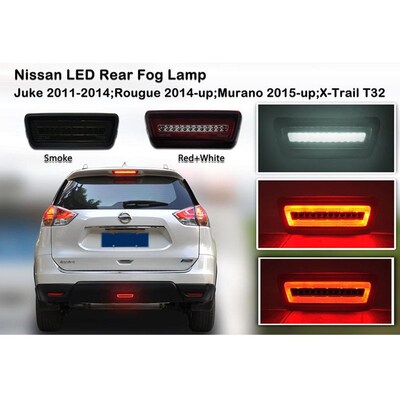 LED Rear Fog Tail Light Strobe Brake Lamp For Nissan Juke Ro