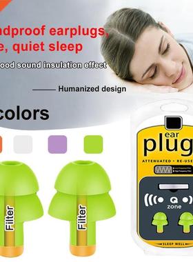 1Pair Anti-noise Earplug Sound Insulation Protection Earplug