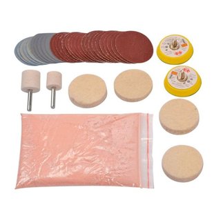 34pcs/Set Deep Scratch Remove Glass Polishing Kit 8 OZ Ceriu