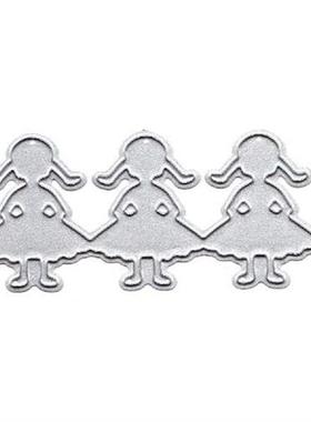 DIY Cartoon Doll Paper Cards Making Cutting Dies Happy