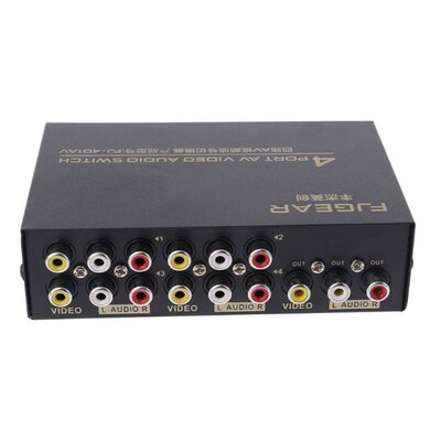 4 Port AV Video RCA 4 Input 1 Output Switcher Switch Selecto