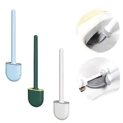 Silicone Toilet Brush and Holder Set Cleaner for Bathroom