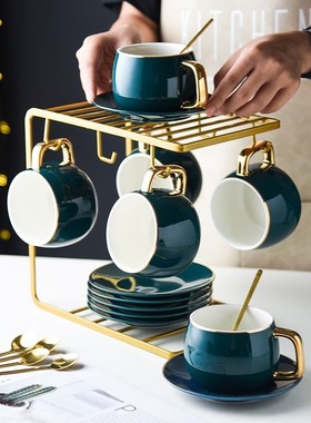 Modern Design Porcelain Coffee Cup and Saucer Ceramics Simpl