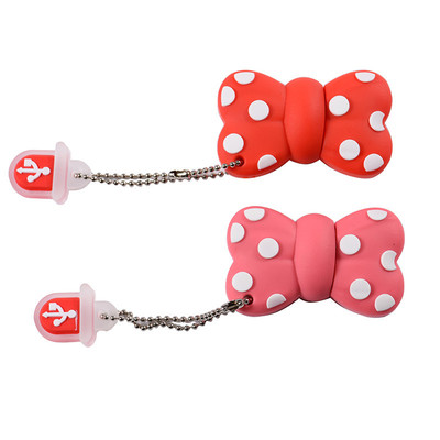 Cartoon minnie bowknot usb flash drive tie pendrive 4GB 8GB