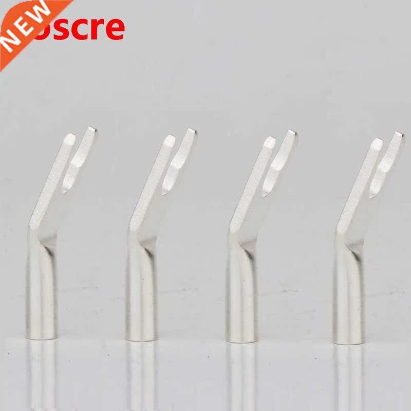 Preffair 4PCS SY1511 Silver plated spade Adapter Banana ada