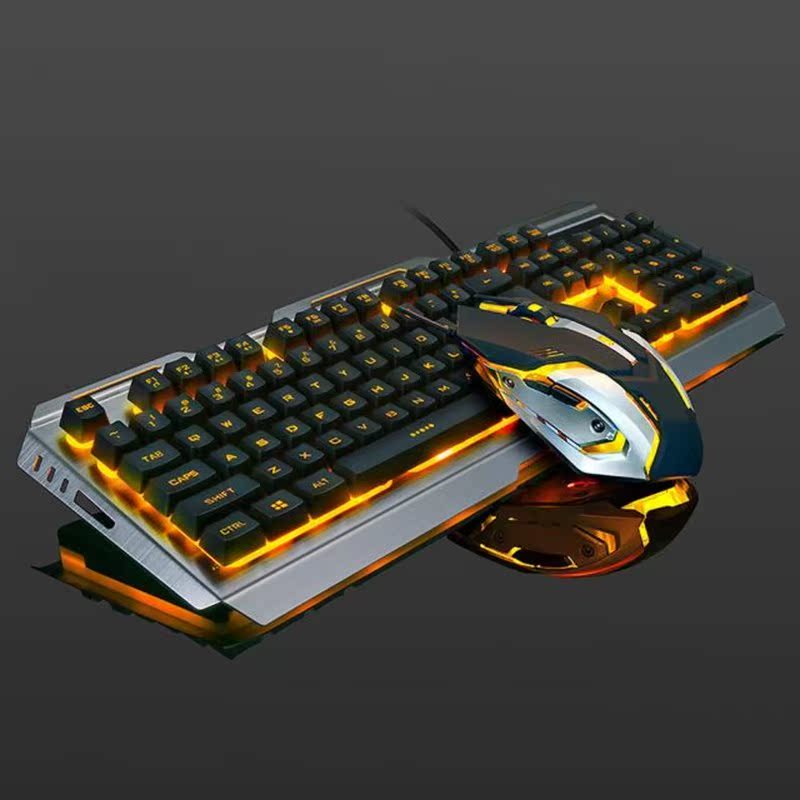 V1 USB Wired Ergonomic Backlit Mechanical Feel Gaming Keyboa