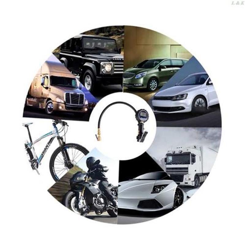 Digital Tire Inflator Pressure Gauge Air Compressor Pump Qui