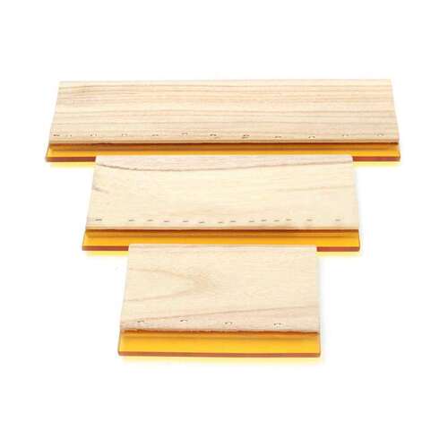 3pcs/lot Wearproof Silk Screen Printing Squeegees Blade Wood