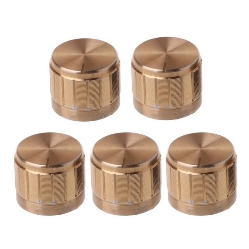 5Pcs 21X17mm Aluminum Rotary Control Potentiometer Knob Elec