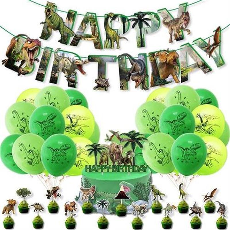 Dinosaur Birthday Party Decorations Set Include Balloons