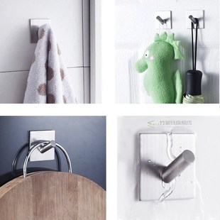 3M Self Adhesive Wall Door Back Hooks Heavy Duty Stainless S