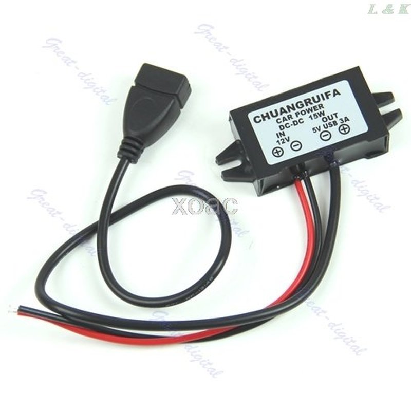 1PC DC DC Converter Module 12V To 5V USB Output Power Adapte