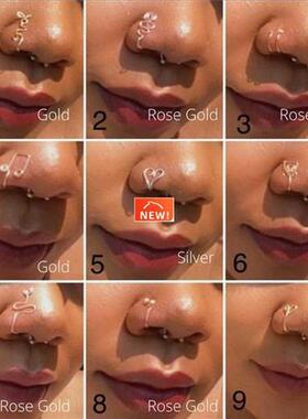 1Pcs U Nose Ring Nose Clip Spiral Evil Eye Nose Cuff No Pier