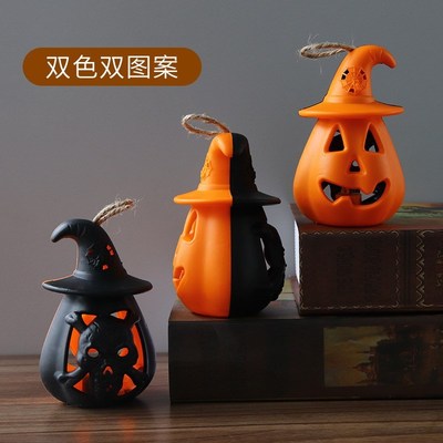 Halloween pumpkin lann LED glowing candle light ghost