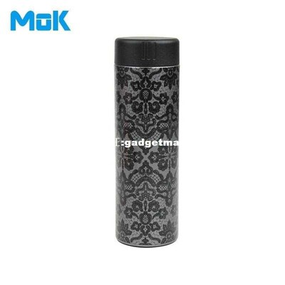 Black Lace Painted Double Layer Straight Vacuum Flasks 300ml