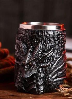 3D Beers Mug with Handle Creatives Dragons Cup Vintage Bar