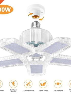 100w LED Garage Light 5 Leaf Deformation Fan Ceiling Light E