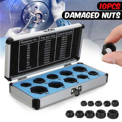 11Pcs/Set Damaged Bolt Nut Screw Remover Extractor Removal