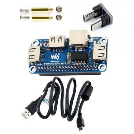 1pcs Raspberry Pi 4B/Zero W USB to Ethernet RJ45 Ne twork Po