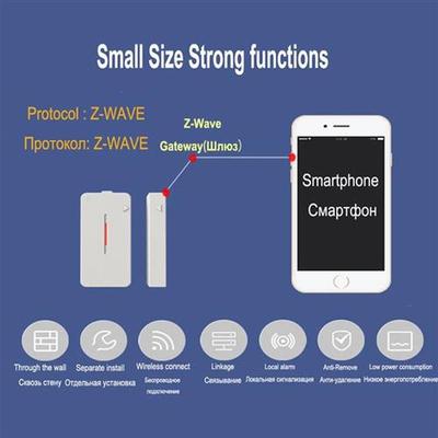Z-Wave Plus Door Sensor Alarm Detector Magnetic Switch ZWave