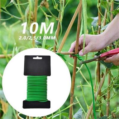 10M Gardening Cable Ties Reusable Oblate Iron Wire Twist Tie