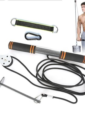 Fitness Pull Rope Wrist Roller Forearm Arm BicepsTriceps Bla