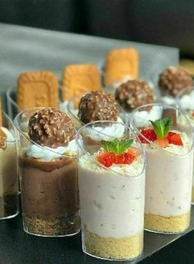 50 Packs 80ml Plastic Dessert Cups Appetizer Cups for Party
