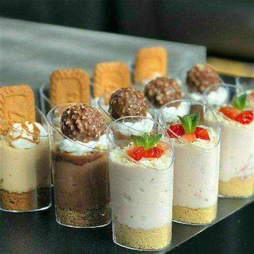 50 Packs 80ml Plastic Dessert Cups Appetizer Cups for Party