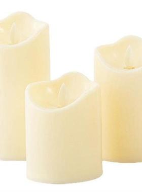 Flameless Candle Light Always On Simulation Wax Pillar