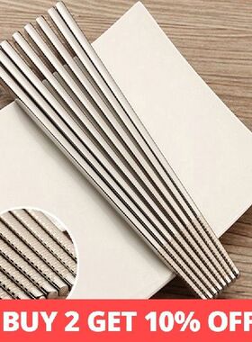 5pairs Korean Chopsticks set Stainless Steel Metal Square