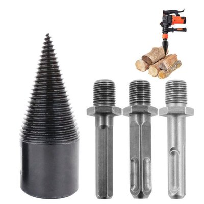 High Speed Wood Splitter Screw Cone Shaft for Drill, Step Dr