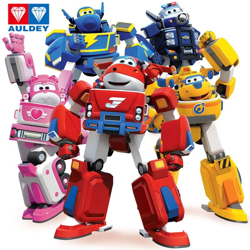 Newest Big Deformation Armor Super wings Rescue Robot Action