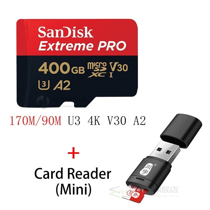 Extreme Pro Micro SD Card 128GB 32GB 64GB 256GB 400GB U3 4K
