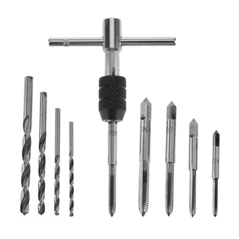 9pcs M3/M4/M5/M6 Hand Screw Thread Metric Plug Tap Set IY To