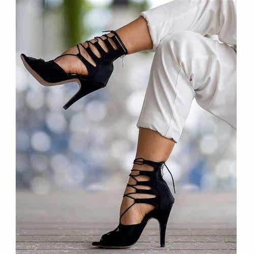 2021 Black Dance Boot leather Latin Dance Boots Salsa Tango