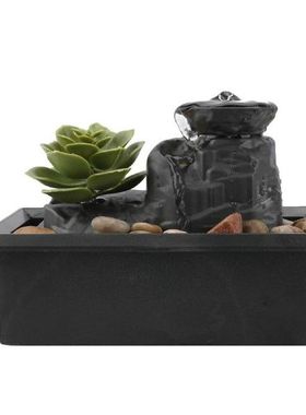 Desktop Waterfall Fountain LED Light Water Fountain