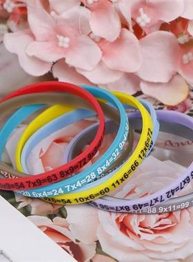 12Pcs/Set Multiplication Tables Soft Silicone Bracelet Learn