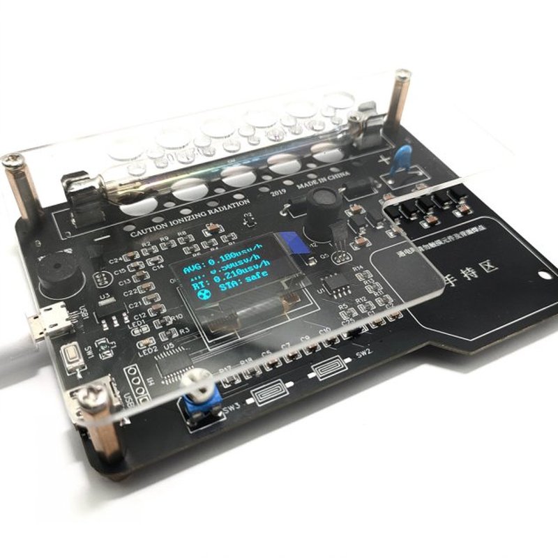 Handheld Simple Assembled DIY Geiger Counter Kit Module Nucl