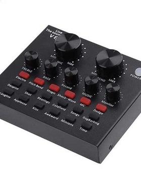 V8 Live Sound Card for Phone Computer Headset Microphone Aud