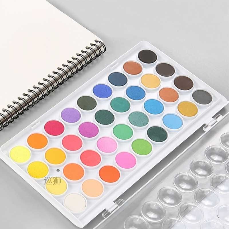 Umitive 12/16/28/36 Colors Portable Solid Watercolor Paint S