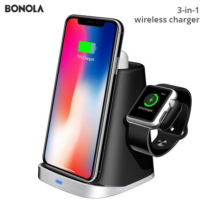 3 in1 Wireless Charger Stand  iPhone XsMax/Apple Watch/Airpo